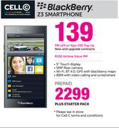 Blackberry Z3 Smartphone-On Epic 100 TopUp