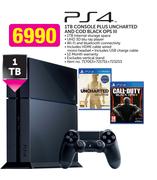 PS4 1TB Console Plus Uncharted And Cod Black Ops III