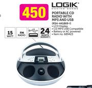 Logik Portable CD Radio With MP3 And USB RSH-441869-I