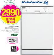 Kelvinator 12 Place White Dishwasher KD12WW1