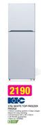 KIC 170L White Top Freezer Fridge