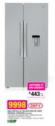 Defy 621L Metallic Silver Side By Side Fridge/Freezer DFF416