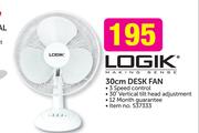 Logik 30cm Desk Fan