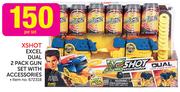 Xshot Excel Dual 2 Pack Gun Set With Accessories-Per Set