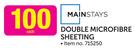 Mainstays Double Microfibre Sheeting-Each