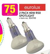 Eurolux 2 Pack 40W R50 Spotlight-Per Pack