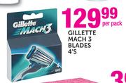 Gillette Mach 3 Blades-4's Pack