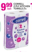 Correll 2 Ply Kitchen Towels-2's