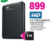 WD 2 5" 1TB Elements WDBUZG0010BBK