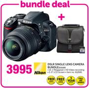 Nikon DSLR Single Lens Camera Bundle D3100