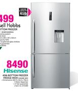 Hisense 458Ltr Bottom Freezer Fridge Inox H610BI WD