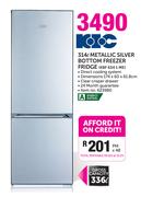 KIC 314Ltr Metallic Silver Bottom Freezer Fridge KBF 634 1 ME
