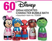 Disney 100ml Assorted Character Bubble Bath-Each