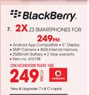 BlackBerry 5" 2X Z3 Smartphones-On UChoose Flexi 150