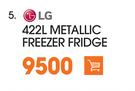 LG 422ltr Metallic Freezer Fridge 