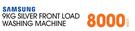 Samsung 9Kg Silver Front Load Washing Machine-Each