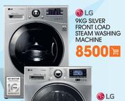 LG 9Kg Silver Front Load Steam Washing Machine