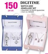 Digital Watch And Jewellery Set-Per Set