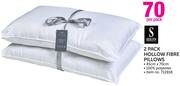 Sheraton 2 Pack Hollow Fibre Pillows-Per Pack