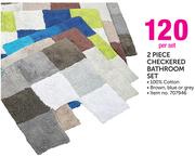 2 Piece Checkered Bathroom Set-Per Set