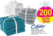Colibri 6 Piece Towel Pack-Per Pack