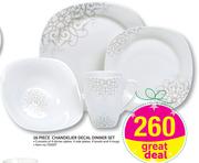 Chandelier Decal 16-Piece Dinner Set