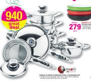 Tissolli Tango 12-Piece Stainless Steel Cookware Set