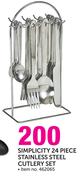 Simplicity 24-Piece Stainless Steel Cutlery Set