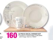 Decal 12-Piece Dinner Set
