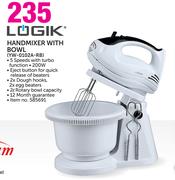 Logik Handmixer With Bowl(YW-0102A-RB)