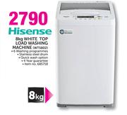 Hisense 8kg White Top Load Washing Machine WTS802
