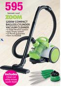 Zoom 1200W Compact Bagless Cylinder Vacuum Cleaner