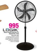 Logik 50cm High Velocity Pedestal Fan(FAN HVP-50S)