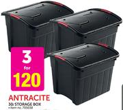 Antracite Storage Box-3x30L