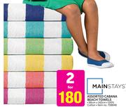 Mainstays Assorted Cabana Beach Towels-2nos
