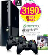 Xbox 360 4GB Console+ Extra Control+ Fifa 16