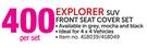 Explorer Suv Front Seat Cover Set-Per Set