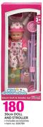 30Cm Doll And Stroller