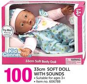 33Cm Soft Doll With Sounds