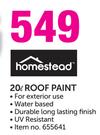 Homestead 20Ltr Roof Paint-Each