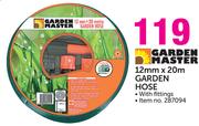 Garden Master 12mm x 20m Garden Hose With Fittings