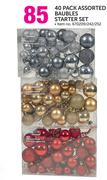 40 Pack Assorted Baubles Starter Set