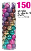 50 Pack 6cm Baubles Jewel