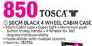 Tosca 50Cm Black 4 Wheel Cabin Case