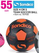 Sondico Size 4 Or 5 Team Soccer Ball-Each