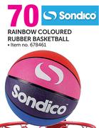 Sondico Rainbow Coloured Rubber Basketball