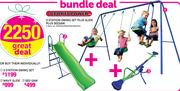 Sportspower 3 Station Swing Set Plus Slide Plus Seesaw