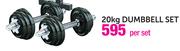 Trojan 20Kg Dumbbell Set-Per Set