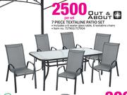 Out & About 7 Piece Textaline Patio Set-Per Set