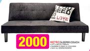 Metro Sleeper Couch-H77xW179xD90cm